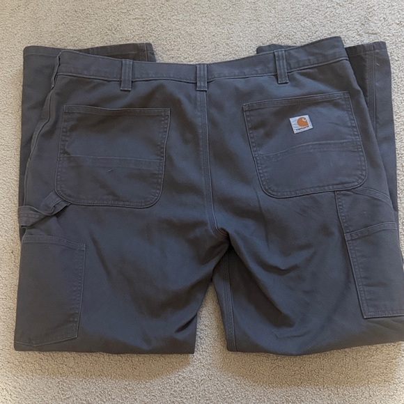 Carhartt Men's Dark Gray Rugged Flex Relaxed Fit Duck Utility Work Pant 36x32 - Picture 2 of 4